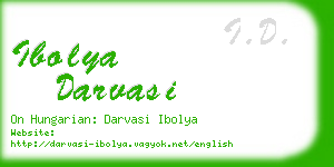 ibolya darvasi business card